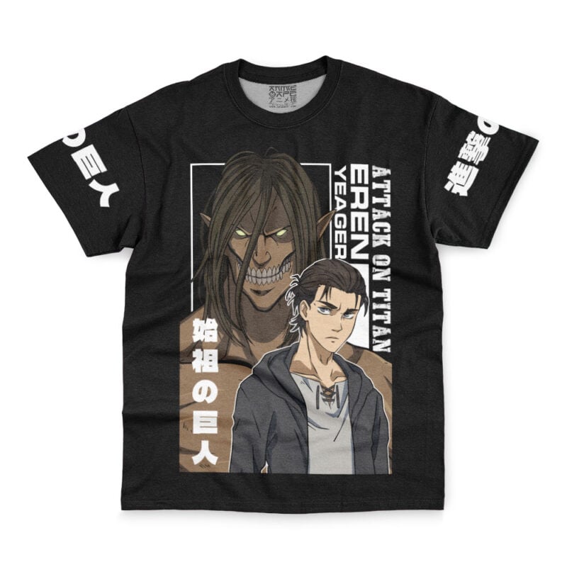 Eren Yeager I'll Exterminate Attack On Titan Streetwear T-Shirt - Image 2