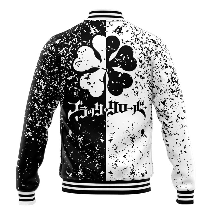 Five Leaf Black Clover Varsity Jacket - Image 4