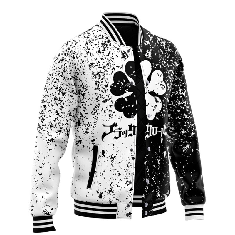 Five Leaf Black Clover Varsity Jacket - Image 2