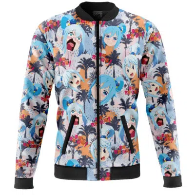 Funny Face Aqua Konosuba Casual Bomber Jacket