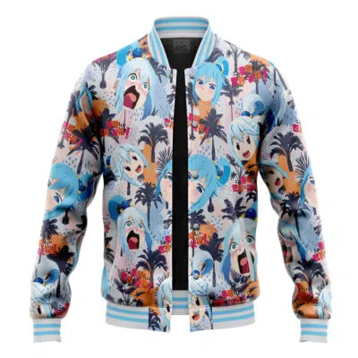 Funny Face Aqua Konosuba Varsity Jacket