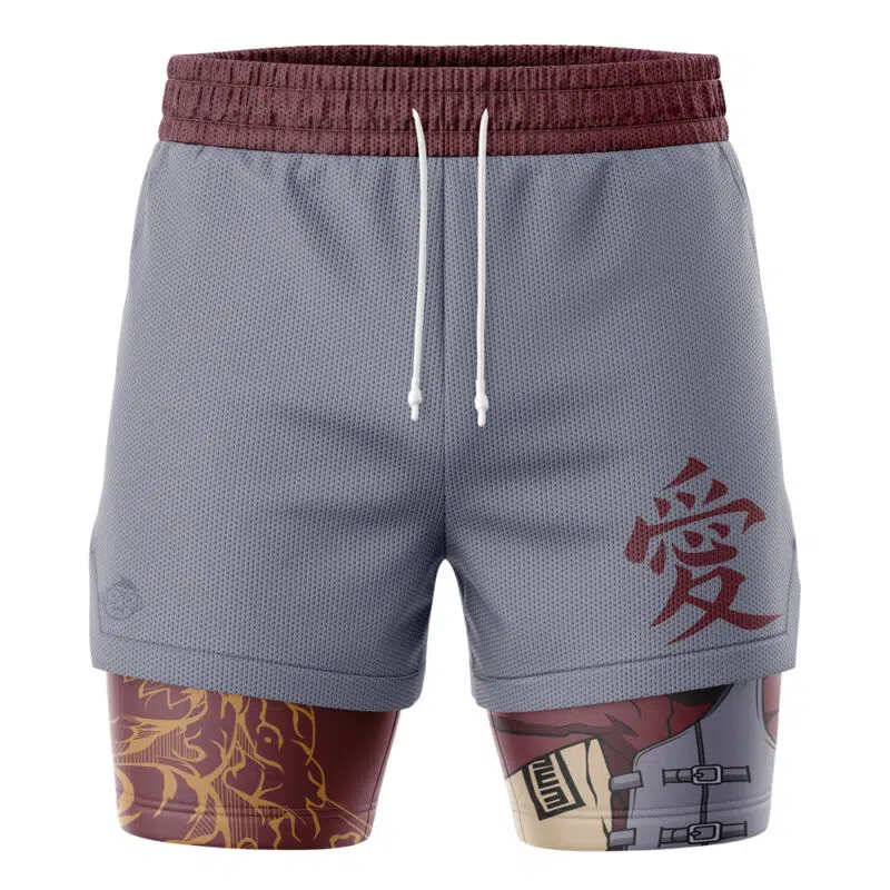 Gaara Shukaku Shippuden 2-in-1 Performance Shorts - Image 2