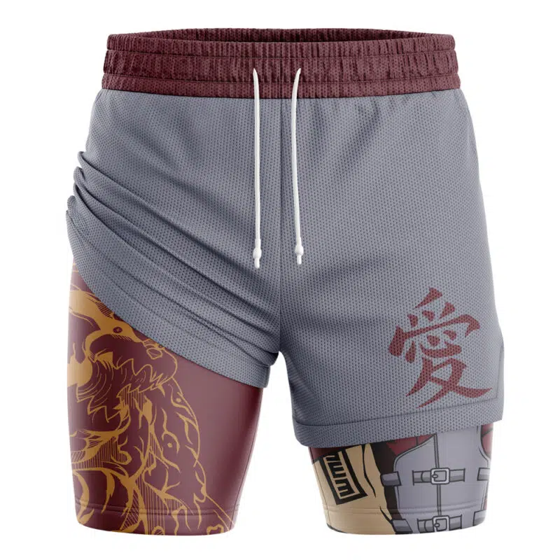 Gaara Shukaku Shippuden 2-in-1 Performance Shorts - Image 3