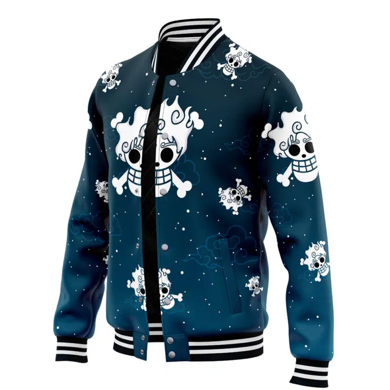 Gear 5 Luffy V2 One Piece Varsity Jacket - Image 3