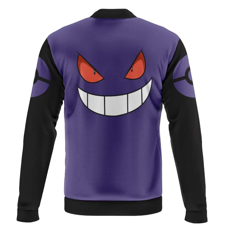 Gengar Face Pokemon Casual Bomber Jacket