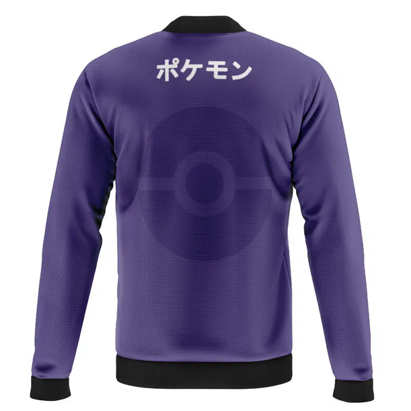 Gengar Face Pokemon Casual Bomber Jacket - Image 2