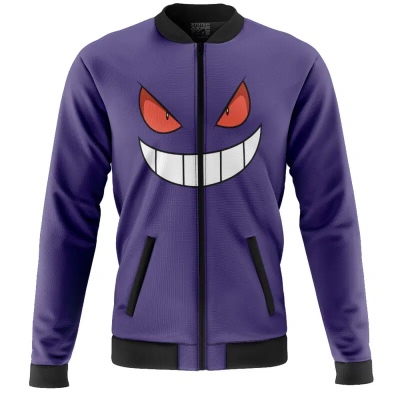 Gengar Face Pokemon Casual Bomber Jacket