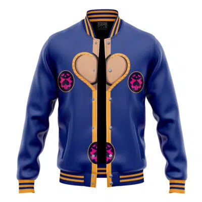 Giorno Manga Pattern Jojo's Bizzare Adventure Varsity Jacket