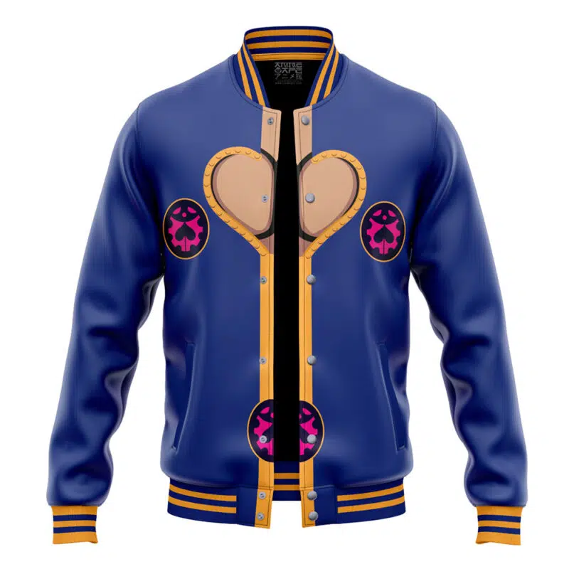 Giorno Manga Pattern Jojo's Bizzare Adventure Varsity Jacket