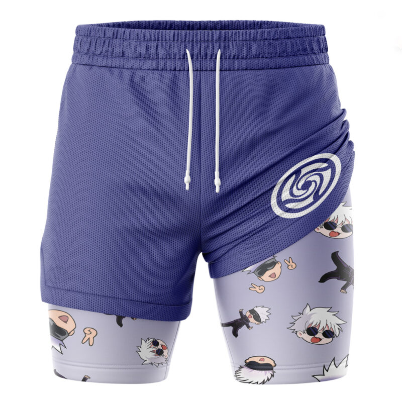 Gojo Pattern Jujutsu Kaisen 2-in-1 Performance Shorts - Image 3