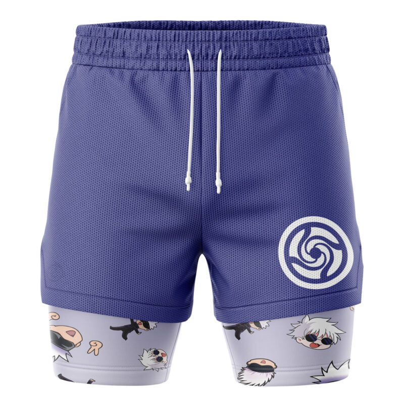 Gojo Pattern Jujutsu Kaisen 2-in-1 Performance Shorts - Image 2