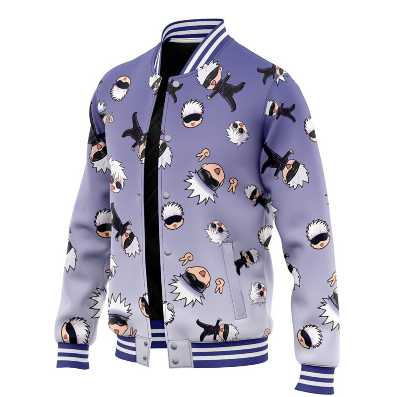 Gojo Pattern Jujutsu Kaisen Varsity Jacket - Image 3