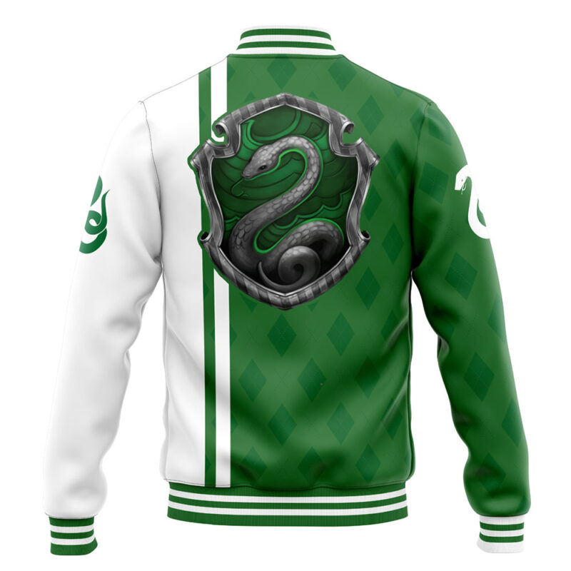 Hogwarts Slytherin Harry Potter Varsity Jacket - Image 4