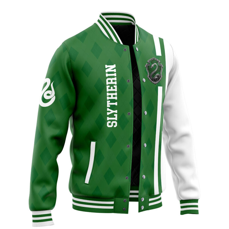 Hogwarts Slytherin Harry Potter Varsity Jacket - Image 2