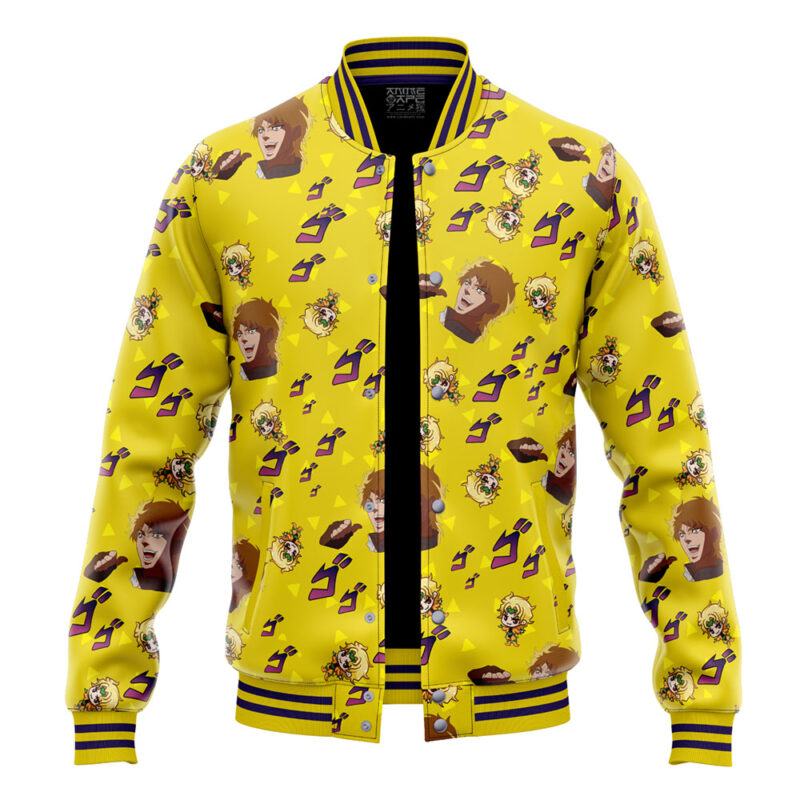 It was me Dio Pattern Jojo's Bizzare Adventure Varsity Jacket - Image 4