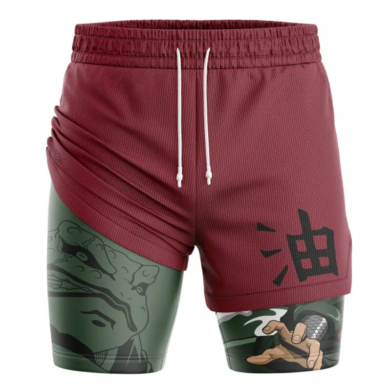 Jiraiya Sannin Shippuden 2-in-1 Performance Shorts - Image 3