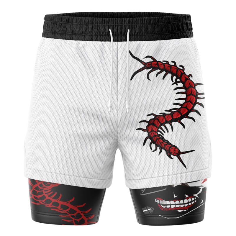Ken Kaneki Centipede Tokyo Ghoul 2-in-1 Performance Shorts