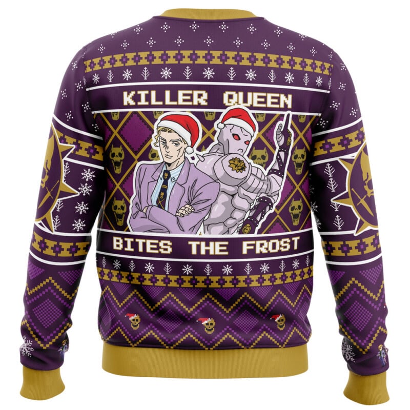 Killer Queen Bites The Frost Jojo's Bizarre Adventure Ugly Christmas Sweater - Image 2