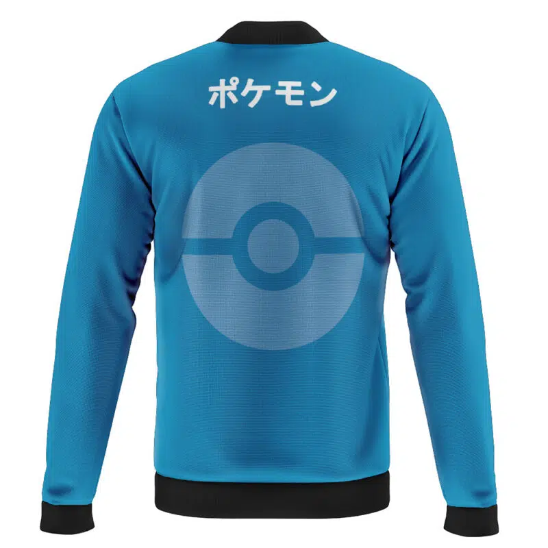 Lucario Face Pokemon Casual Bomber Jacket - Image 2