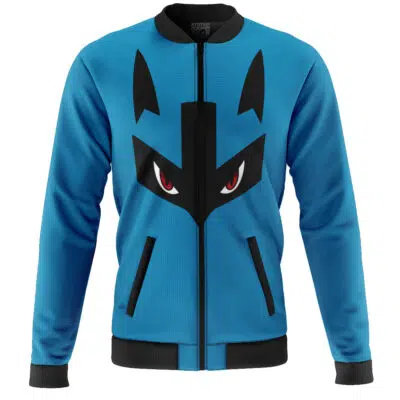 Lucario Face Pokemon Casual Bomber Jacket