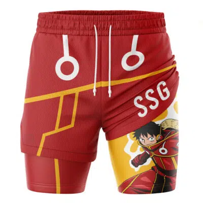 Luffy Egghead V2 One Piece 2-in-1 Performance Shorts