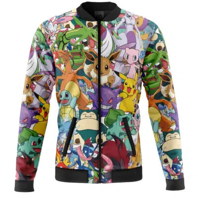 Magical Creatures Pokemon Casual Bomber Jacket