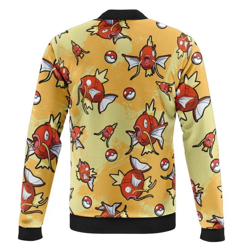 Magikarp Pattern Pokemon Casual Bomber Jacket - Image 2