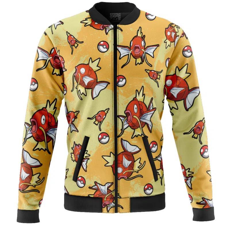 Magikarp Pattern Pokemon Casual Bomber Jacket