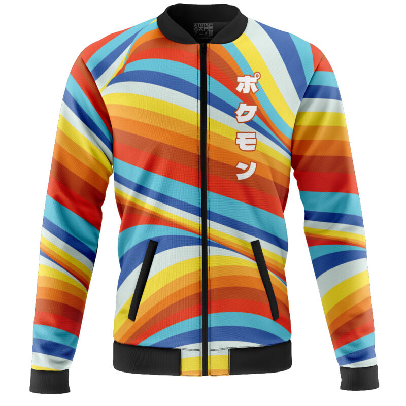Magikarp Trippy Pokemon Casual Bomber Jacket - Image 2