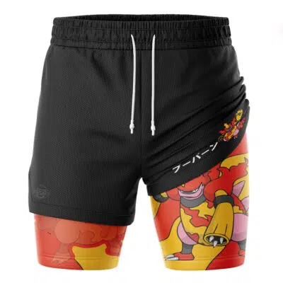 Magmortar Pokemon 2-in-1 Performance Shorts