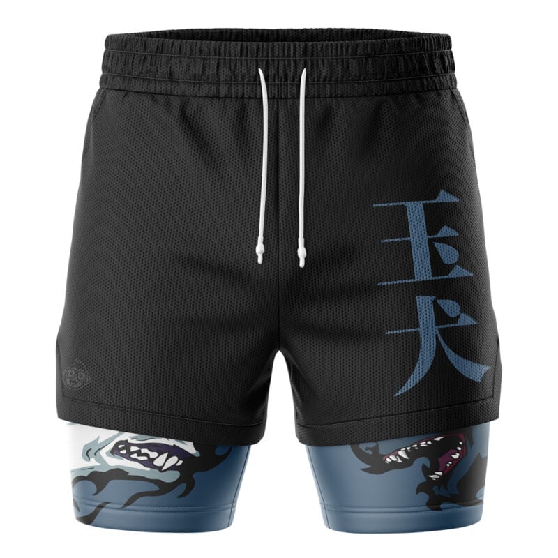 Megumi Divine Dogs Jujutsu Kaisen 2-in-1 Performance Shorts - Image 2