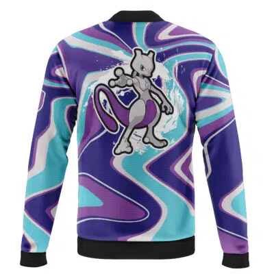 Mewtwo Trippy Pokemon Casual Bomber Jacket
