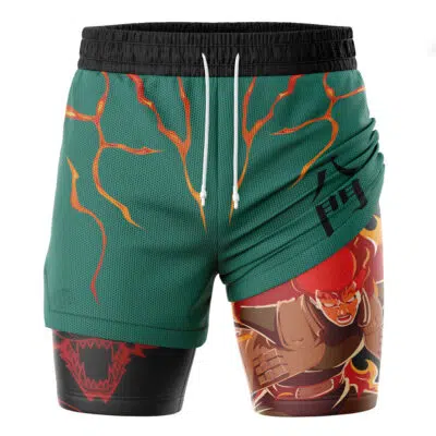 Might Guy 8th Gate Shippuden 2-in-1 Performance Shorts