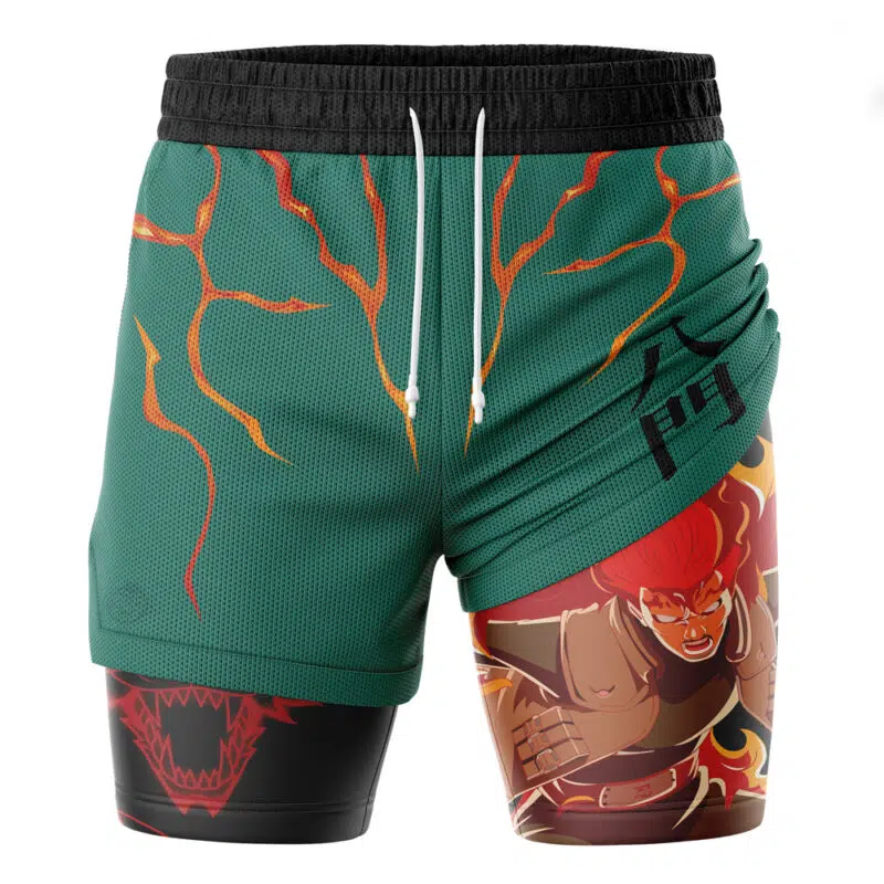 Might Guy 8th Gate Shippuden 2-in-1 Performance Shorts