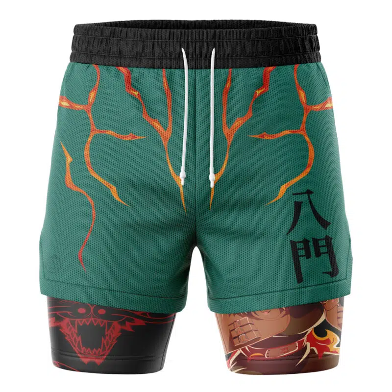 Might Guy 8th Gate Shippuden 2-in-1 Performance Shorts - Image 2