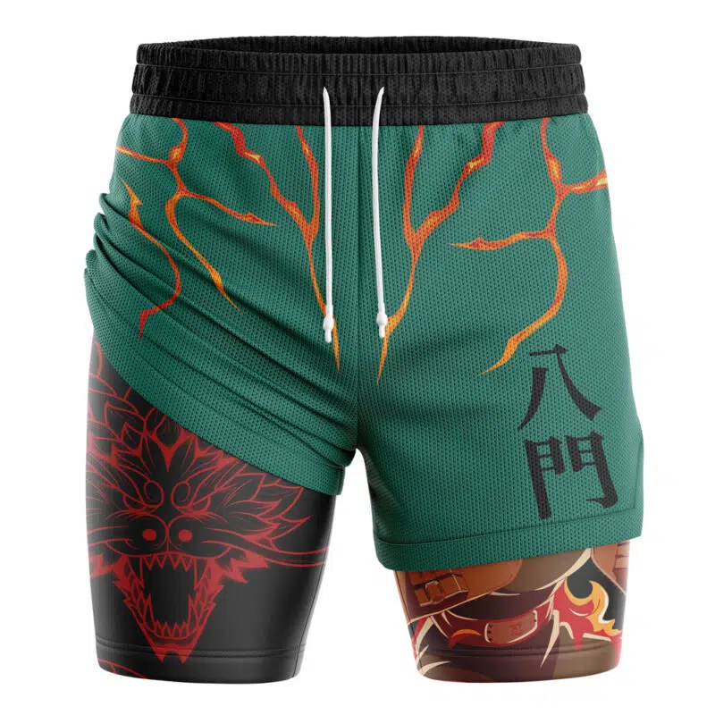 Might Guy 8th Gate Shippuden 2-in-1 Performance Shorts - Image 3