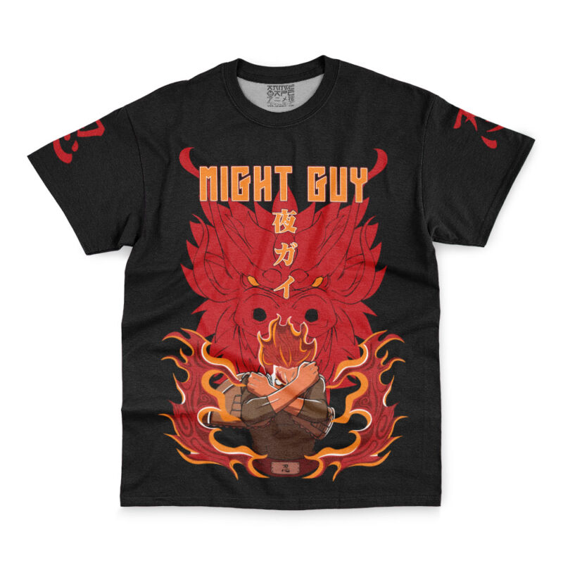 Might Guy 8th Gate Shippuden Streetwear T-Shirt - Image 2
