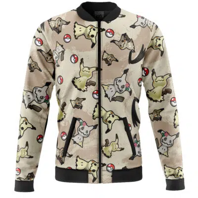 Mimikyu Pattern Pokemon Casual Bomber Jacket