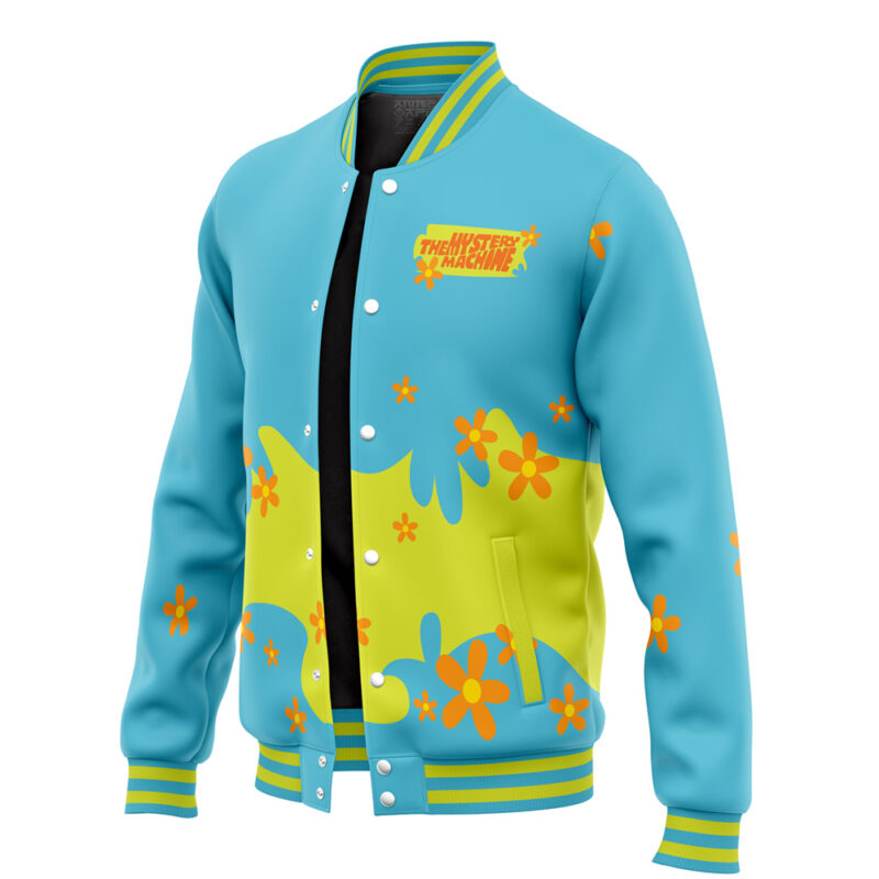 Mystery Machine Pattern Scooby Doo Varsity Jacket - Image 3
