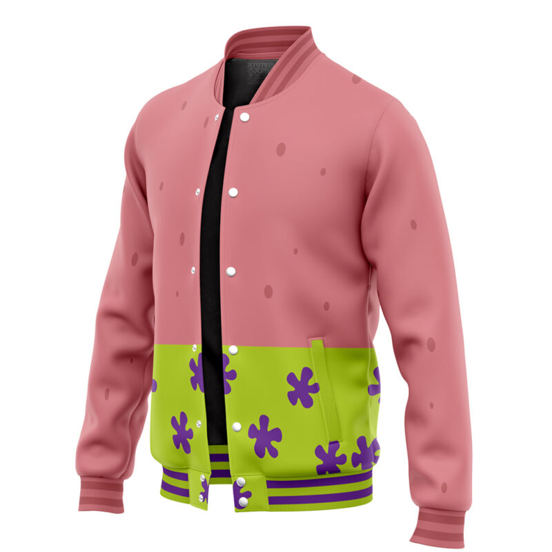 Patrick Face Spongebob Squarepants Varsity Jacket - Image 3