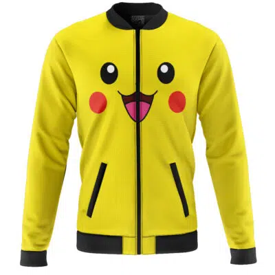 Pikachu Face Pokemon Casual Bomber Jacket