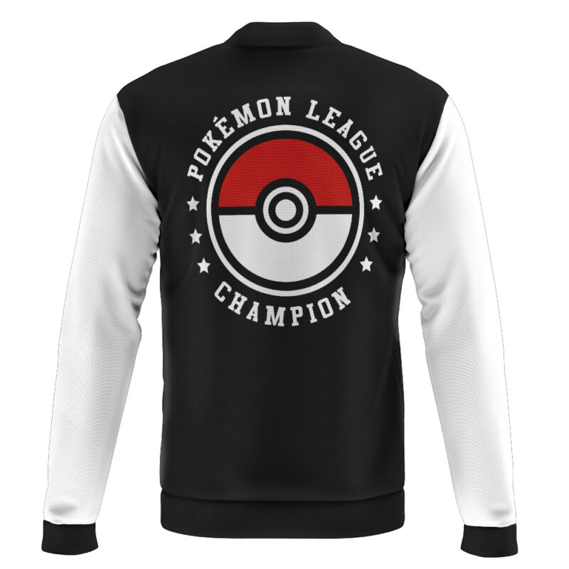 Poke League Champion Pokemon Casual Bomber Jacket - Image 2