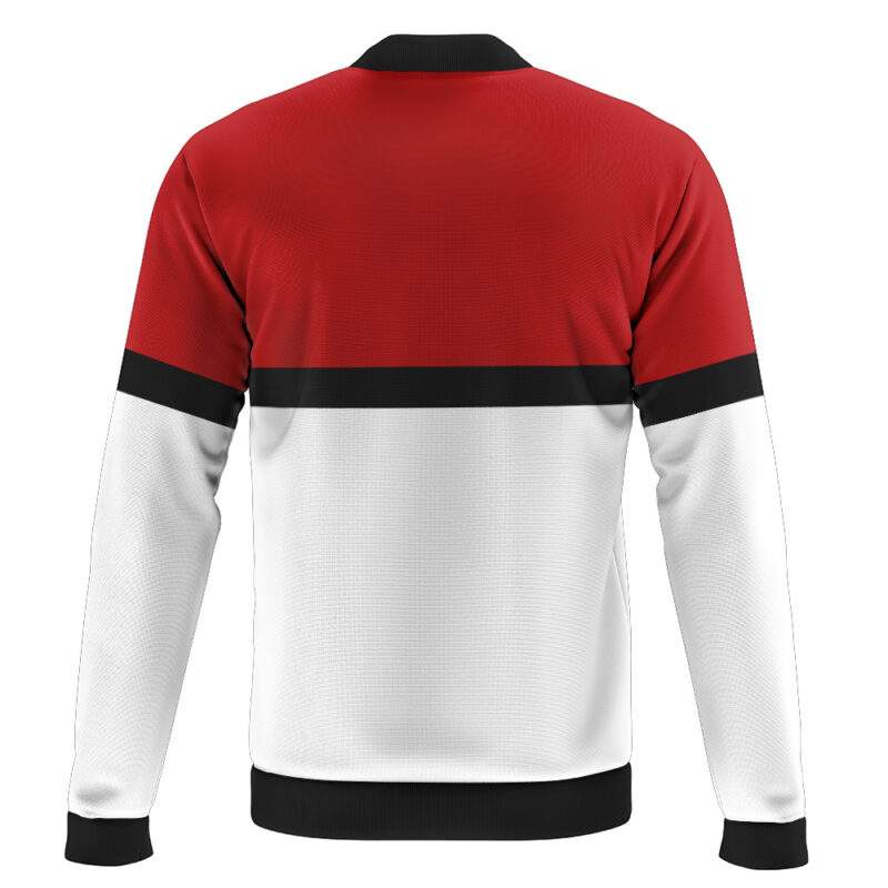 Pokeball Pokemon Casual Bomber Jacket - Image 2