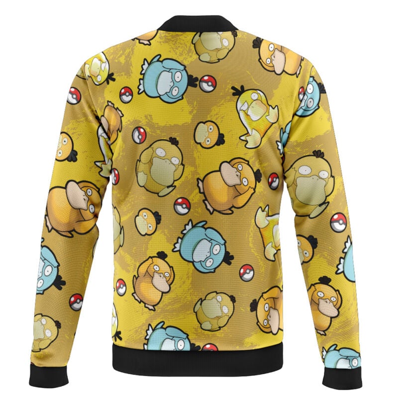 Psyduck Pattern Pokemon Casual Bomber Jacket - Image 2