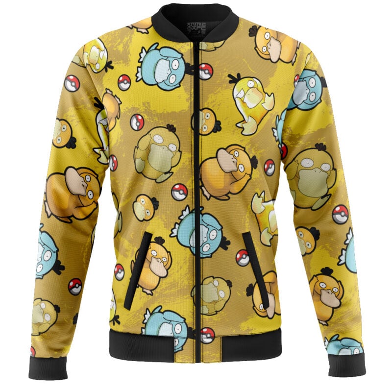 Psyduck Pattern Pokemon Casual Bomber Jacket
