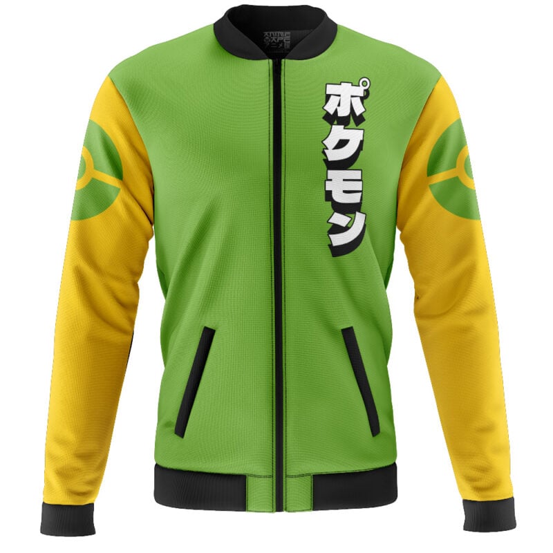 Rayquaza Face Pokemon Casual Bomber Jacket - Image 2