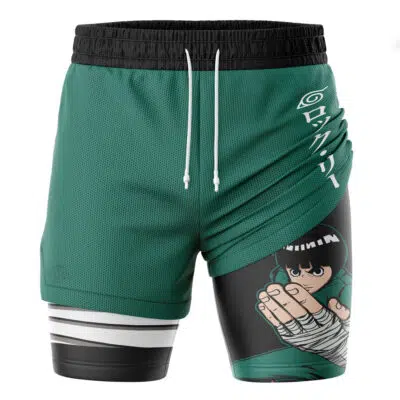 Rock Lee V2 Shippuden 2-in-1 Performance Shorts