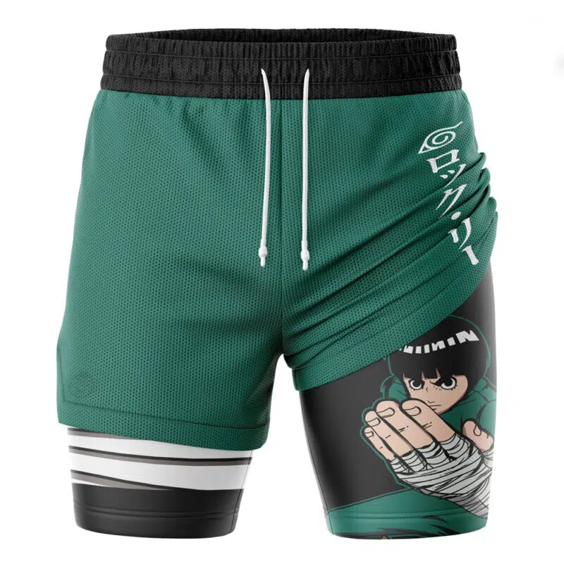 Rock Lee V2 Shippuden 2-in-1 Performance Shorts