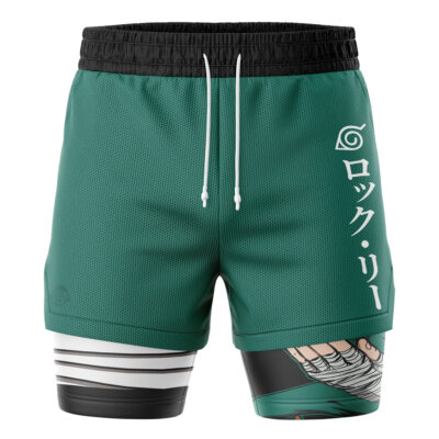 Rock Lee V2 Shippuden 2-in-1 Performance Shorts