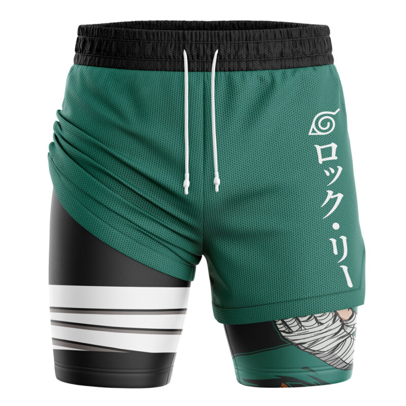 Rock Lee V2 Shippuden 2-in-1 Performance Shorts